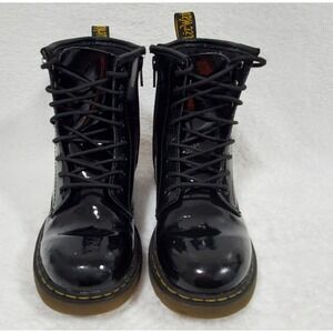Docs Dr. Martens Air Walk Boots Women's US 5 Black Patent Leather Combat Goth